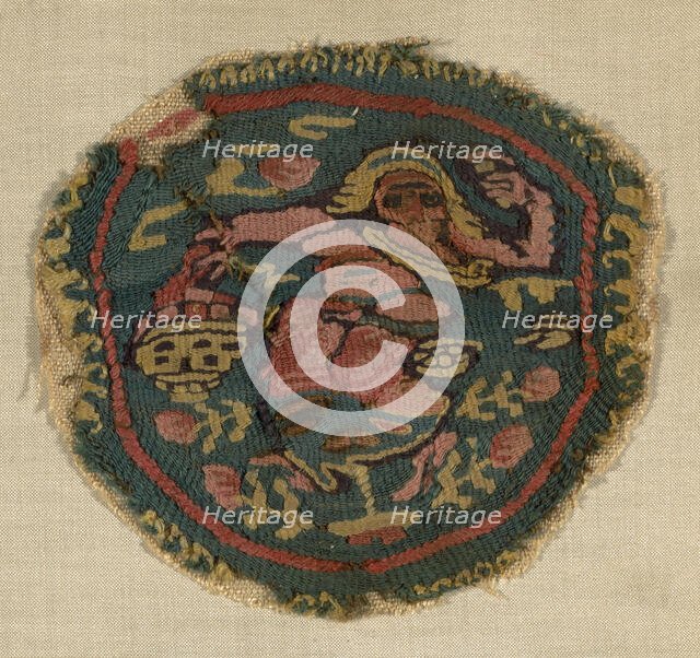 Fragment, Egypt, Roman period (30 B.C.- 641 A.D.)/Arab period (641-969), 6th/8th century. Creator: Unknown.