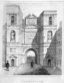 Aldersgate, City of London, 1800.                     Artist: Anon