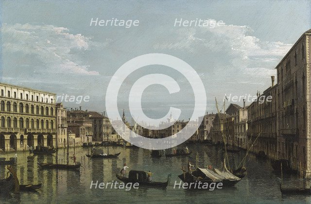 The Grand Canal looking South from Ca? Foscari to the Carità, ca 1738.