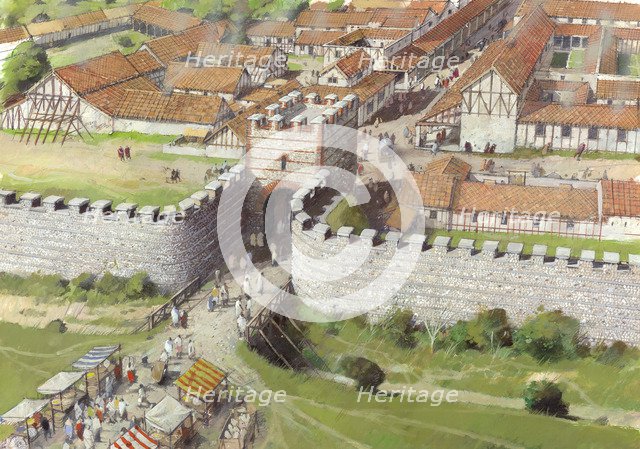 Silchester Roman City Walls, 3rd century, (1990-2010).  Artist: Ivan Lapper.
