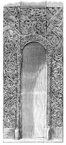 The Loan Collection, South Kensington Museum: doorway carved in pine-wood, (Russian), 1868. Creator: Unknown.