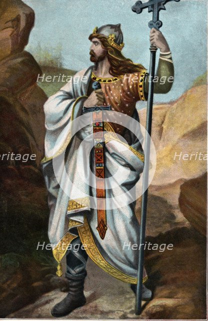Don Pelayo (699-737), King of Asturias, he fought the Muslims in the battles of Guadalete and Cov…