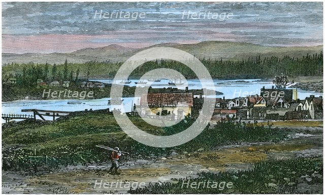 View of the western suburbs of Victoria, Vancouver Island, British Columbia, Canada, c1880. Artist: Unknown