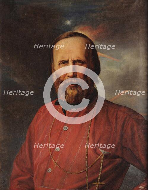 Portrait of Giuseppe Garibaldi (1807-1882), 1860. Creator: Lo Forte, Salvatore (1804-1885).