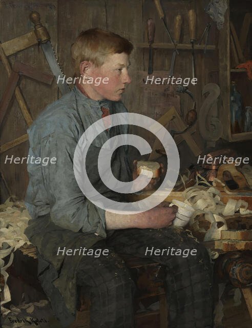 The young Carpenter, 1886. Creator: Fredrik Kolsto.