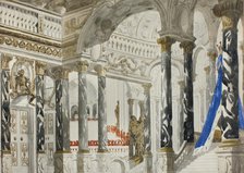 Stage design for the ballet Sleeping beauty by P. Tchaikovsky, 1921. Creator: Bakst, Léon (1866-1924).