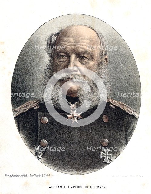 Wilhelm I, King of Prussia and Emperor of Germany, c1880. Artist: Unknown