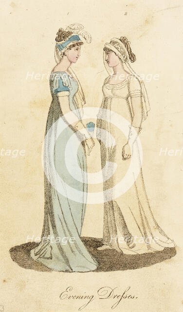 Fashion Plate (Evening Dresses), 1803. Creator: Unknown.