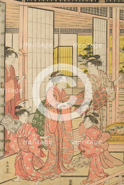 Iris Garden, c. 1781/89. Creator: Katsukawa Shuncho.