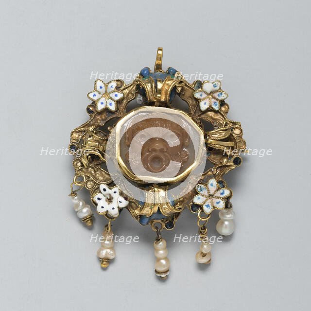 Dress Ornament, Germany, 16th century (cameo); 17th century (mount). Creator: Unknown.