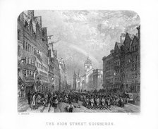 The High Street, Edinburgh, 1870.Artist: W Forrest