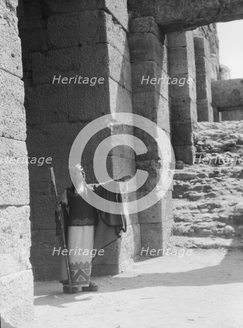 Kanellos dance group at ancient sites in Greece, 1929 Creator: Arnold Genthe.