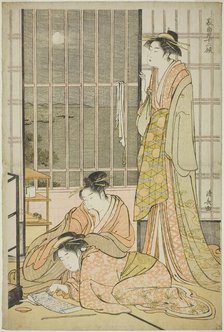 The Ninth Month, from the series "Twelve Months in the South (Minami juni ko)", c. 1784. Creator: Torii Kiyonaga.