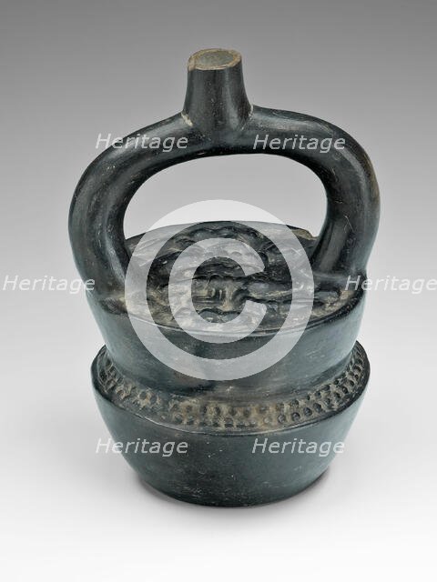 Stirrup Spout Vessel in Form of Stacked Bowls of Food, 100 B.C./A.D. 500. Creator: Unknown.