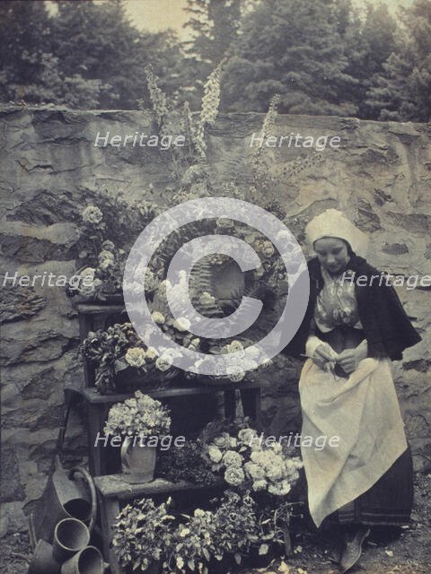 Dutch flower seller, c1900. Creator: Unknown.