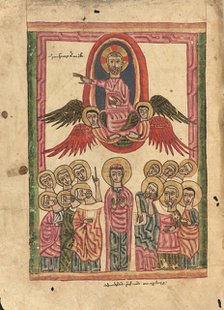 The Ascension of Christ; Gospel Book, 1583. Creator: Ghoukas.