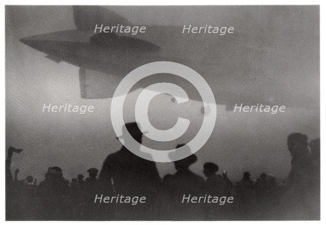 Zeppelin LZ 126 ascending in fog, c1924-1933 (1933). Artist: Unknown