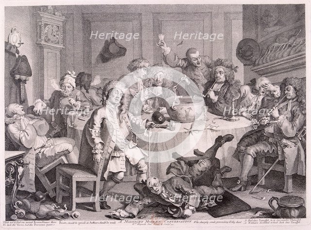 'A Midnight Modern Conversation', 1733. Artist: William Hogarth