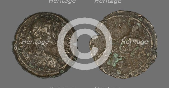 Coin Portraying Emperor Hadrian, 117-138. Creator: Unknown.