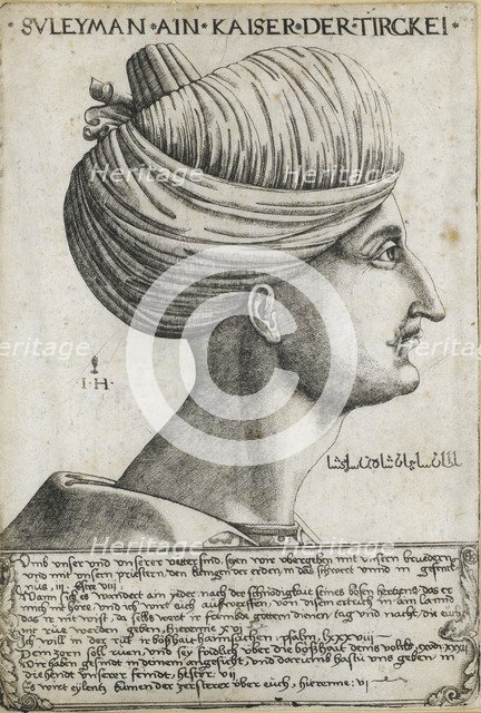 Sultan Suleiman I the Magnificent, ca 1530. Artist: Hopfer, Hieronymus (1500-1563)