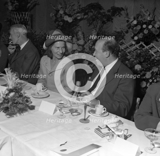 Chatting after dinner at a social function at Spillers Foods, Gainsborough, Lincolnshire, 1962. Artist: Michael Walters
