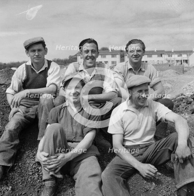 Laing constuction workers, Plymouth, Devon, 12/04/1956. Creator: John Laing plc.