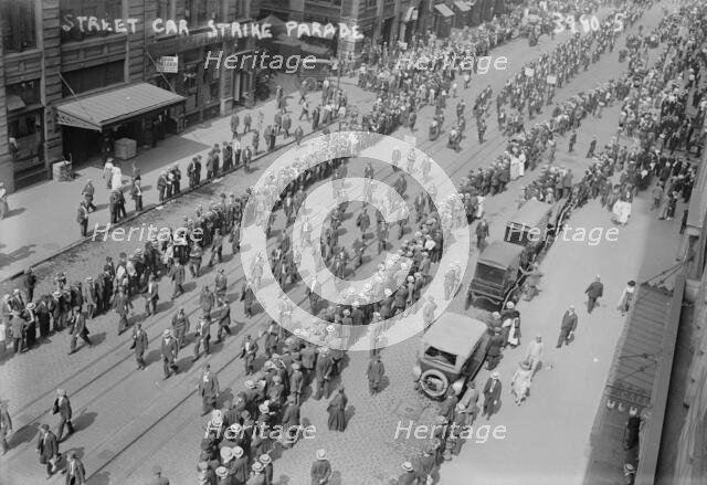 Street car strike parade, 1916. Creator: Bain News Service.