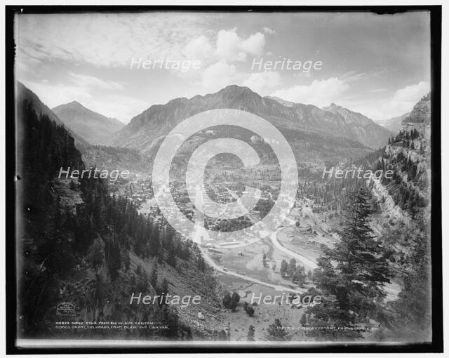 Ouray, Colorado, from Blow-out Canyon, c1901. Creator: William H. Jackson.
