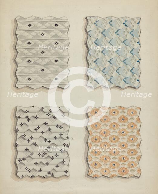 Fabric Swatches, 1935/1942. Creator: Robert Stewart.