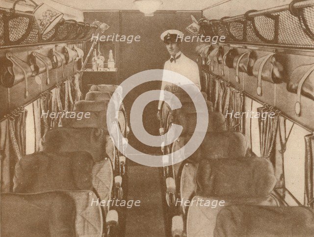 'The Saloon of a London-Paris Aeroplane', 1927. Artist: Unknown.