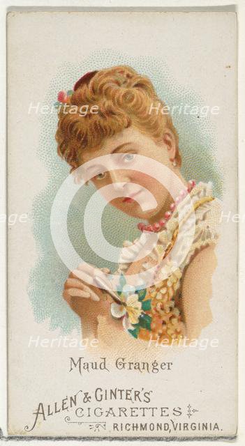 Maud Granger, from World's Beauties, Series 1 (N26) for Allen & Ginter Cigarettes, 1888., 1888. Creator: Allen & Ginter.