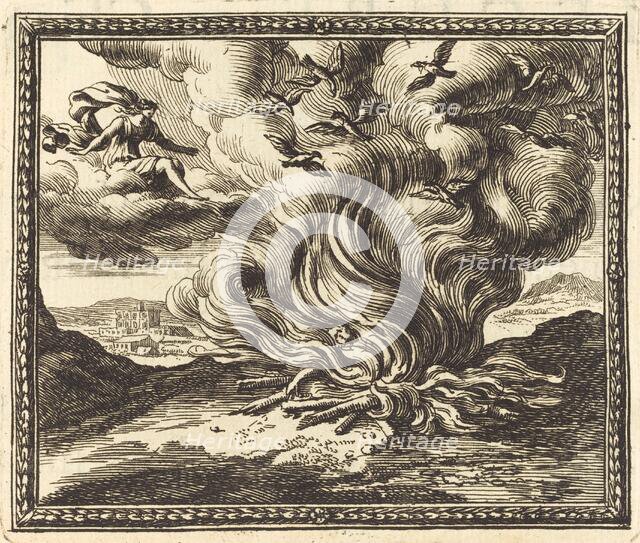 Funeral Pyre of Memnon, published 1676. Creator: Jean Lepautre.
