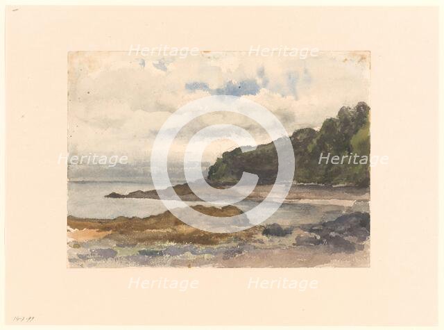 Wooded coast of a lake, 1845-1925. Creator: Julius Jacobus van de Sande Bakhuyzen.