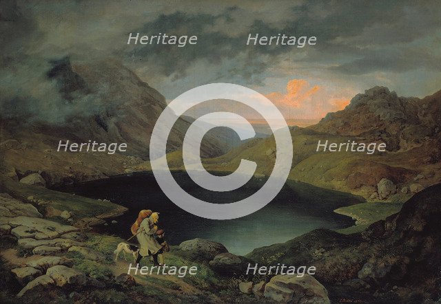 Lake in the Riesengebirge, 1839. Artist: Richter, Gustav (Karl Ludwig) (1823-1884)