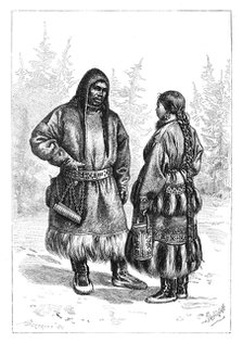 An Ostyak couple, Asia, 1895. Artist: Unknown