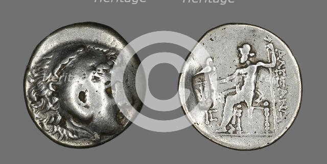 Tetradrachm (Coin) Portraying Alexander the Great as Herakles, 336-323 BCE. Creator: Unknown.
