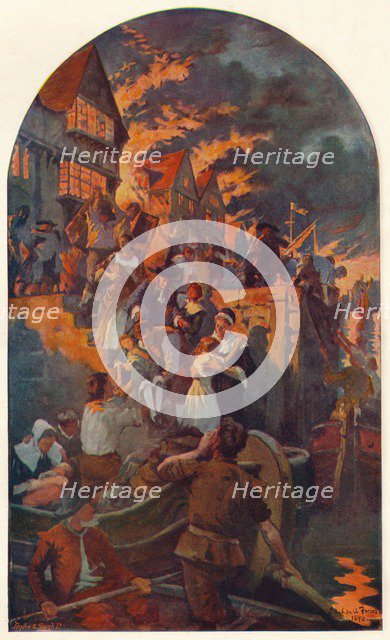 The Great Fire of London, 1666 (1905). Artist: Unknown.