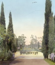"New Place," William Henry Crocker house, 80 New Place Road, Hillsborough, California, 1917. Creator: Frances Benjamin Johnston.