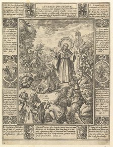 Levamen Onostrorum, from Allegories of the Christian Faith, from Christian and Profane All..., 1604. Creator: Hendrik Goltzius.