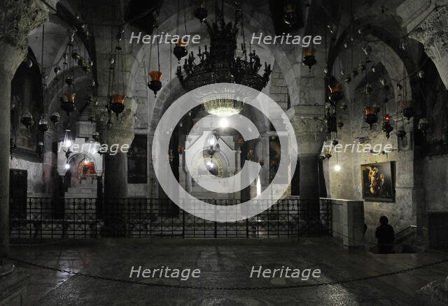 Chapel of Saint Helena, Basilica of the Holy Sepulchre, Jerusalem, Israel, 12th century, (2014).  Creator: LTL.