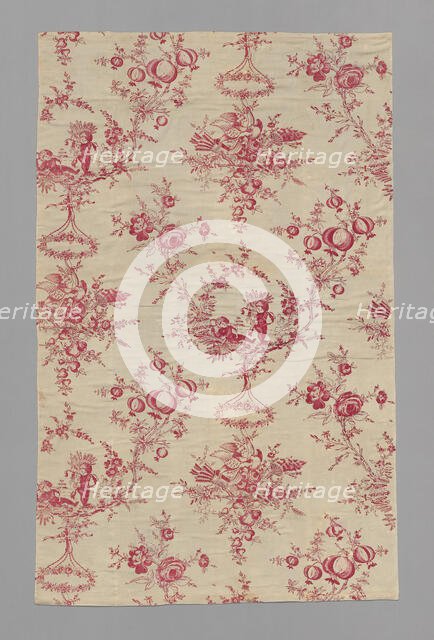 Children Harvesting (Furnishing Fabric), Orléans, 18th century. Creator: Unknown.