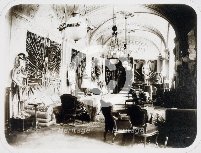 The House of Ivan Paskevich at the English Embankment in Petersburg. The Armory Room, 1860s. Artist: Bianchi, Giovanni (1812-1893)