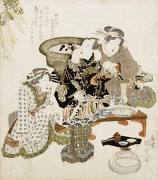 The Actor Onoe Kikugoro III at Umemoto Teahouse, c1825. Creator: Utagawa Kunisada.