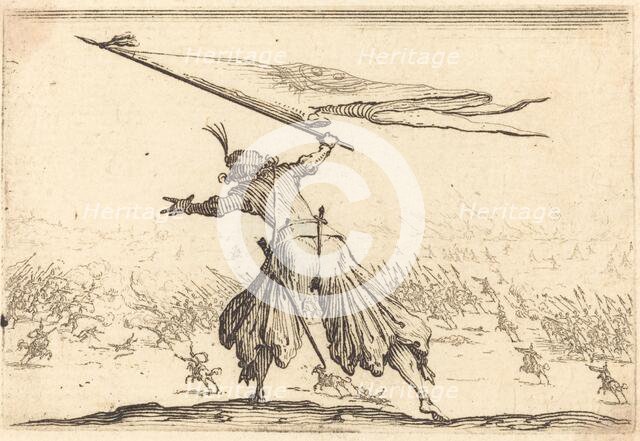 Standard Bearer, c. 1617. Creator: Jacques Callot.