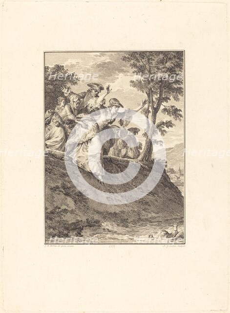 Elle s'élance après lui, 1777. Creator: Antoine Jean Duclos.