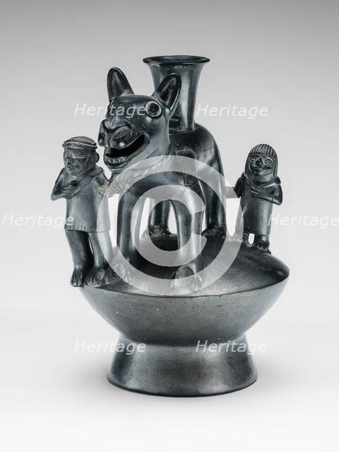 Vessel in the Form of a Llama and Attendant Figures, A.D. 1200/1450. Creator: Unknown.