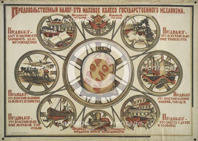Prodnalog (food tax), 1921. Creator: Iwanow, Sergei Iwanowitsch (1885-1942).