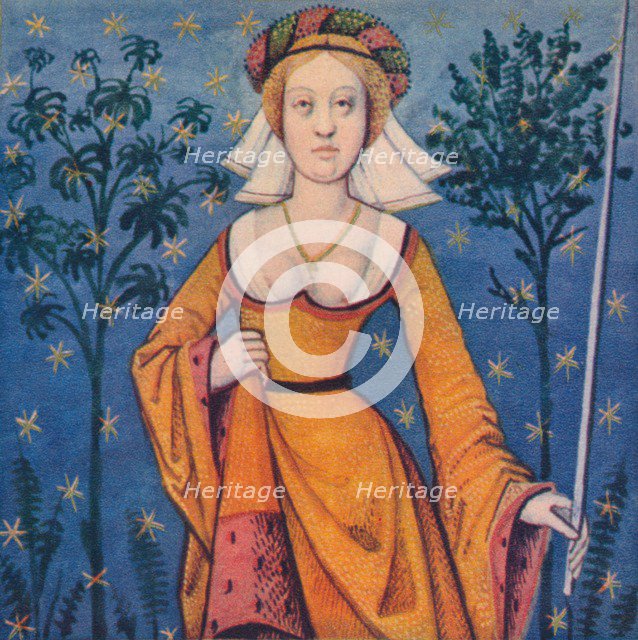 'Flore - Deesse Des Fleurs', 1403, (1939). Artist: Master of Berry's Cleres Femmes.