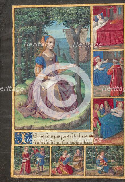Oenone Awaits Her Unfaithful Husband Paris; Ovid, Excerpts from Heroides, about 1493. Creator: Master of the Chronique Scandaleuse.