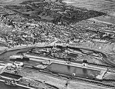 The docks and town, Maryport, Cumbria, 1930. Artist: Aerofilms.